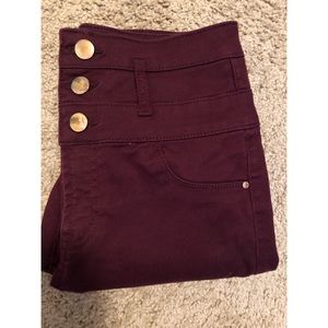charlotte russe burgundy jeggings